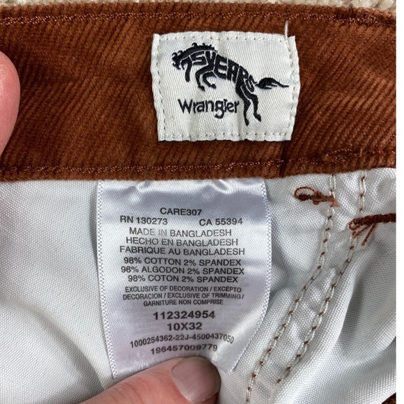 Wrangler High Rise Fierce Flare Corduroy Pants Rust Brown 10x32 112324954 - Picture 4 of 11